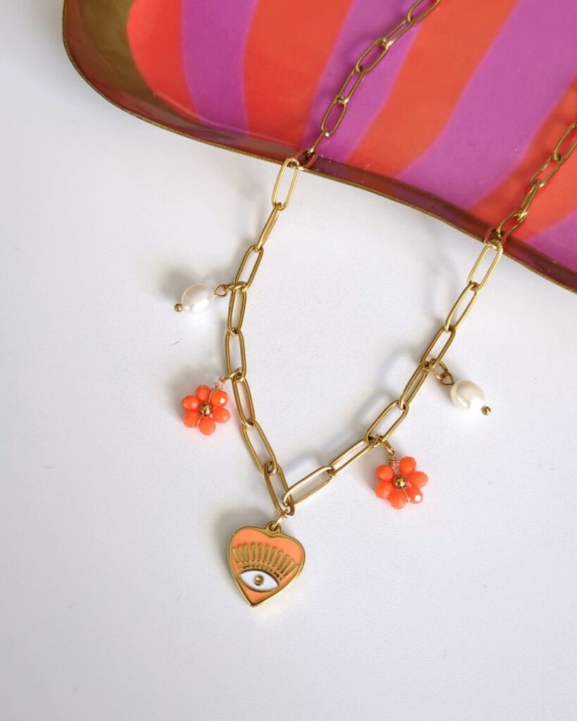 Collier Charms "Tangerine"