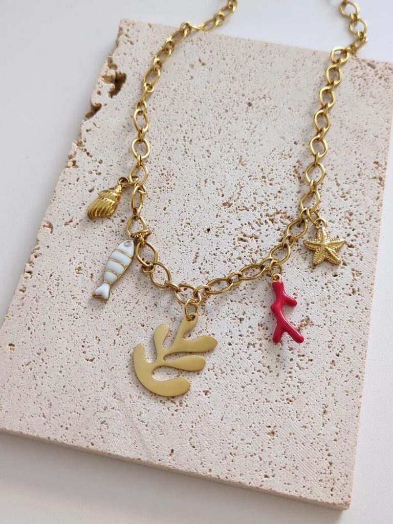Collier Charms "Coral"