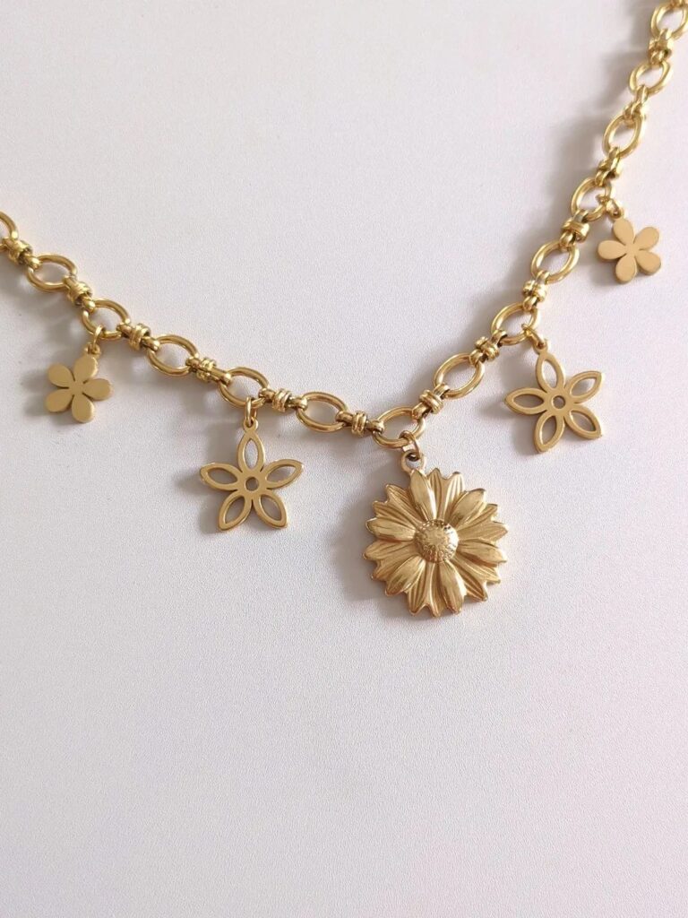 Collier Charms "Flower Power"