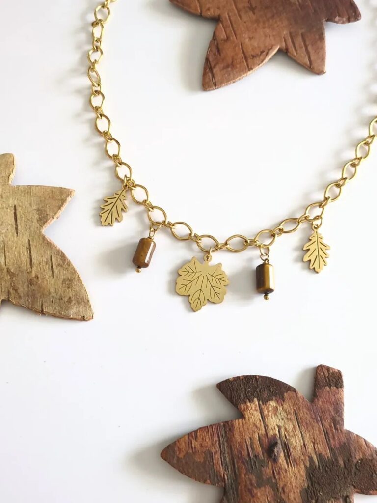 Collier Charms "Leaves"
