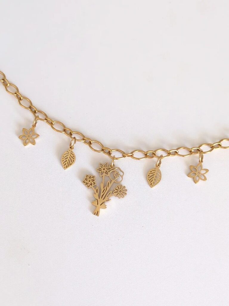 Collier Charms "Flores"