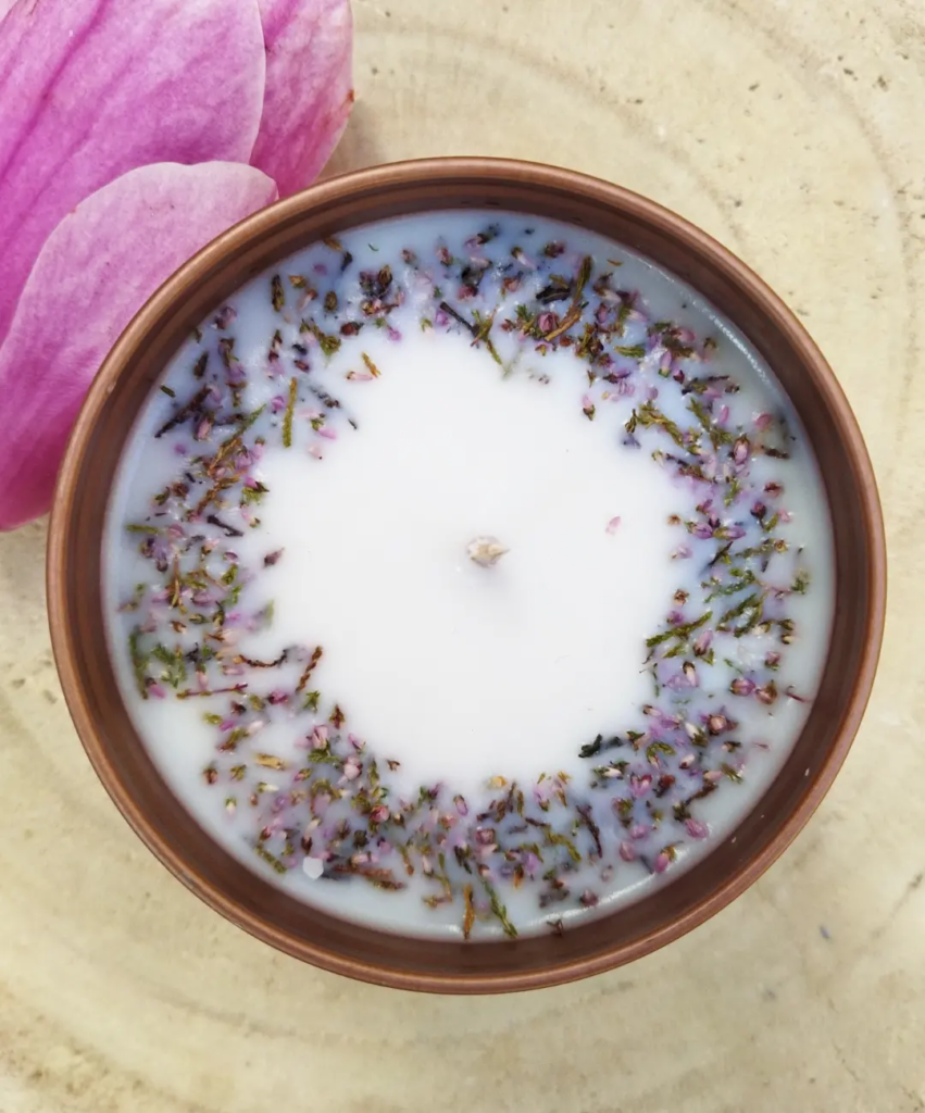 Bougie Magnolia - boîte métallique bronze