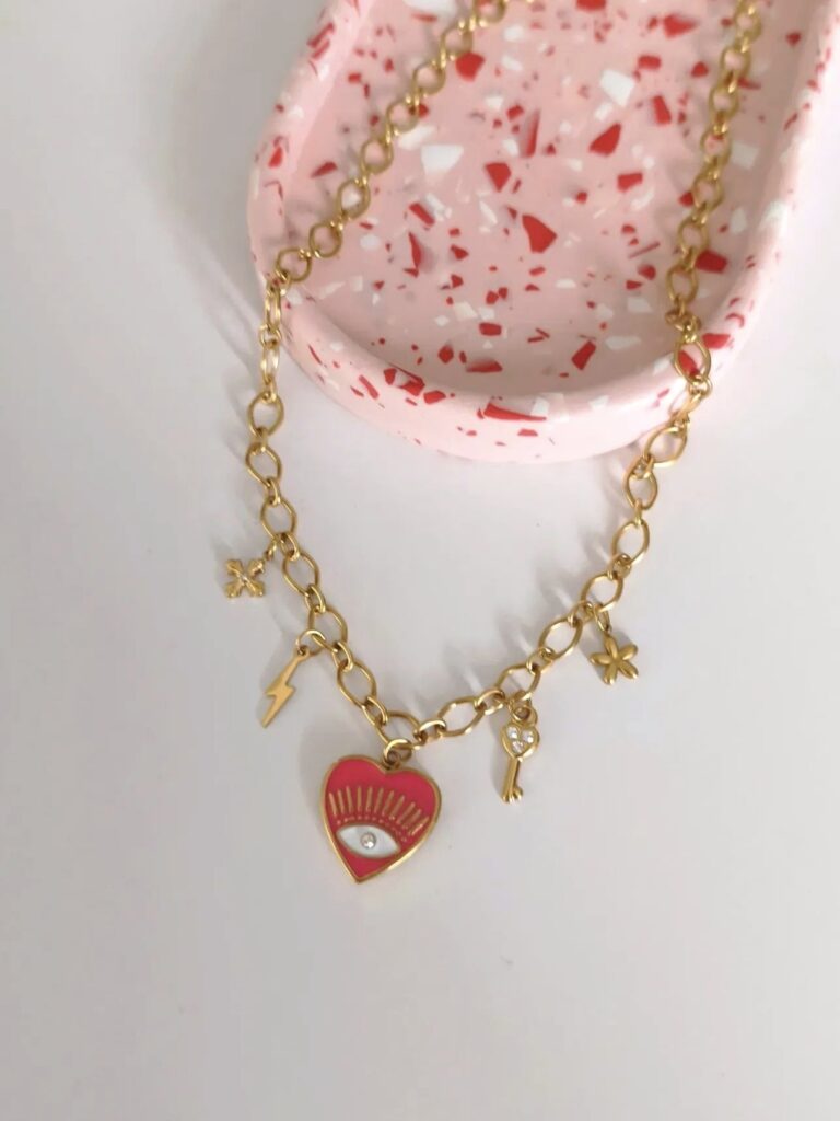 Collier Charms Pink Lover