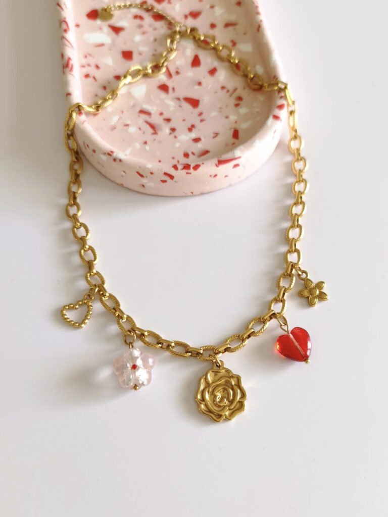 Collier Charms "Rosa"