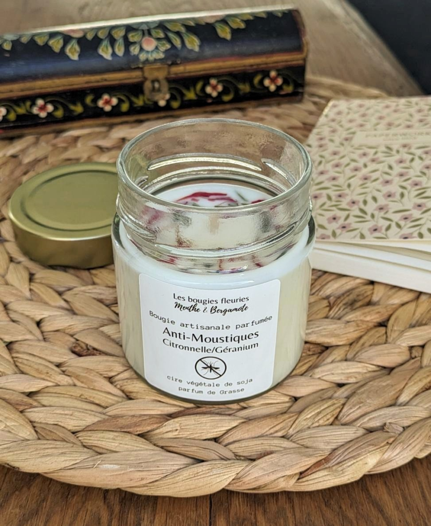 Bougie Anti-moustiques Citronnelle Géranium