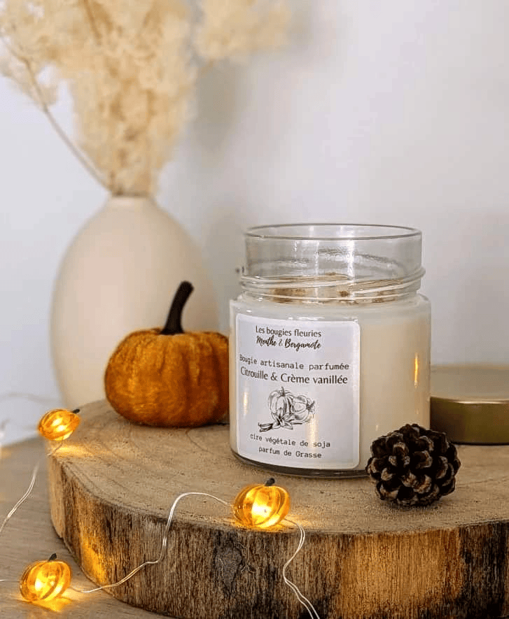 Bougie Citrouille et crème vanillée