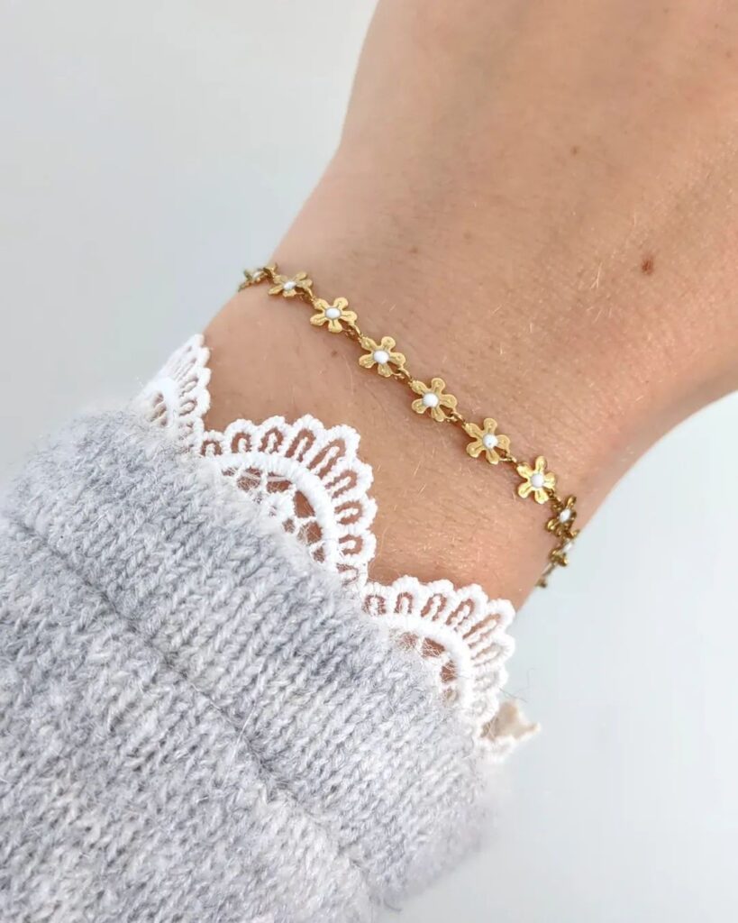 Bracelet Chaîne fleurie