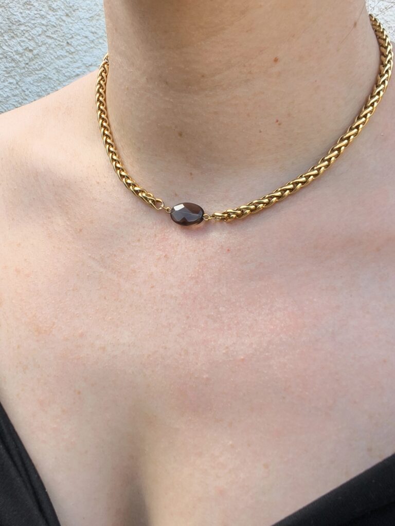 Collier Quartz fumé