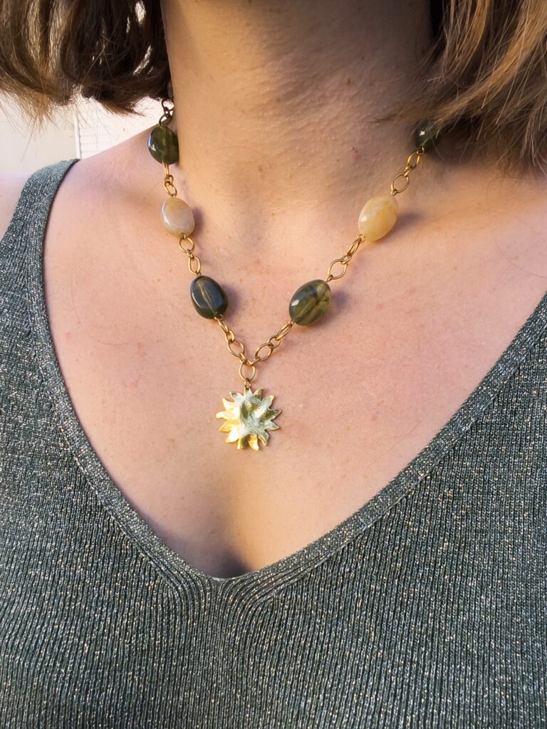 Collier POP Shine Kaki/Beige
