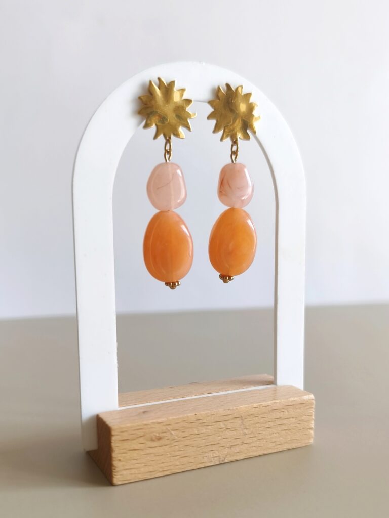 Boucles POP Shine Orange/Rose