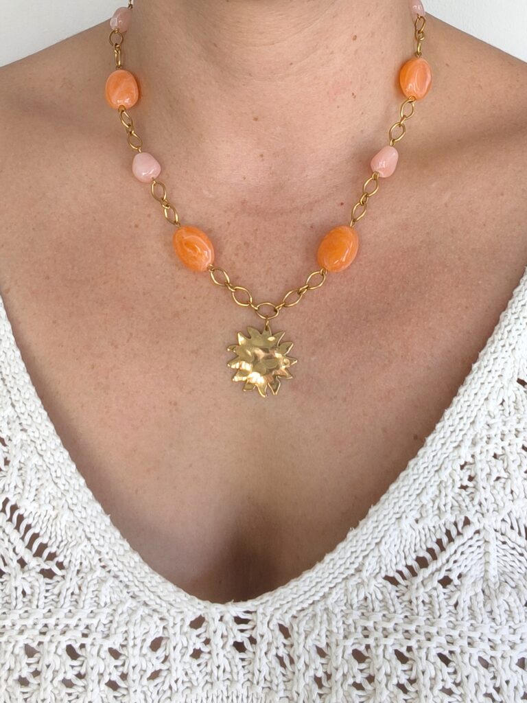 Collier POP Shine Orange/Rose