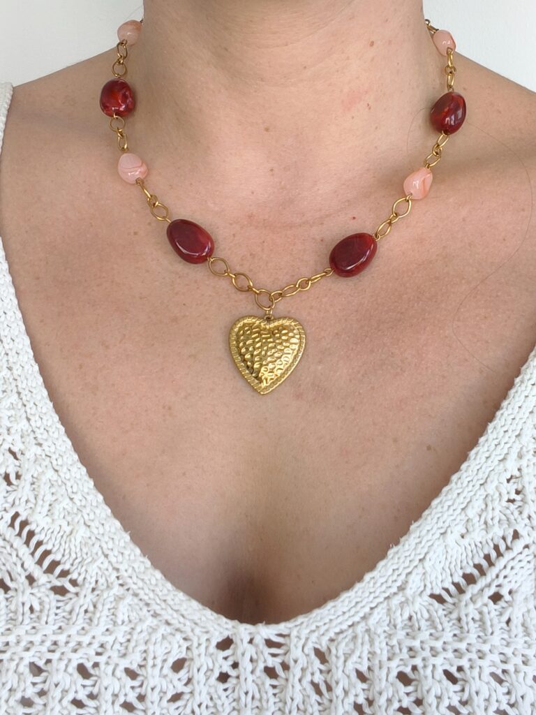 Collier POP Crush Bordeaux/Rose